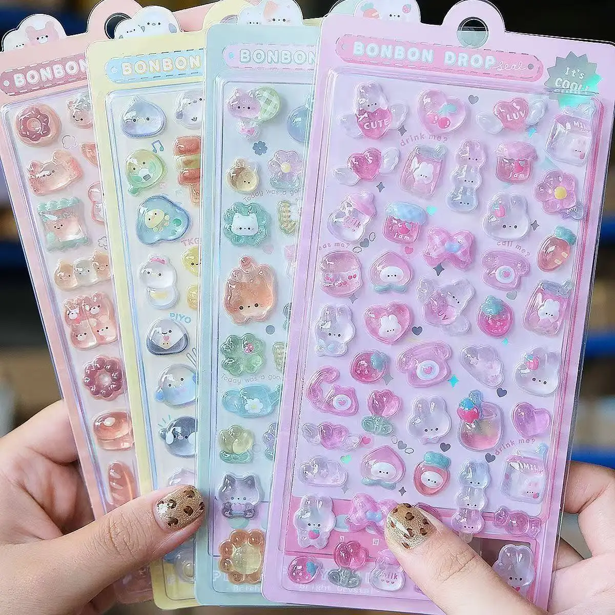 Scrapbooking - =-=2027Kawaii 3D 젤리 수지 스티커 귀여운