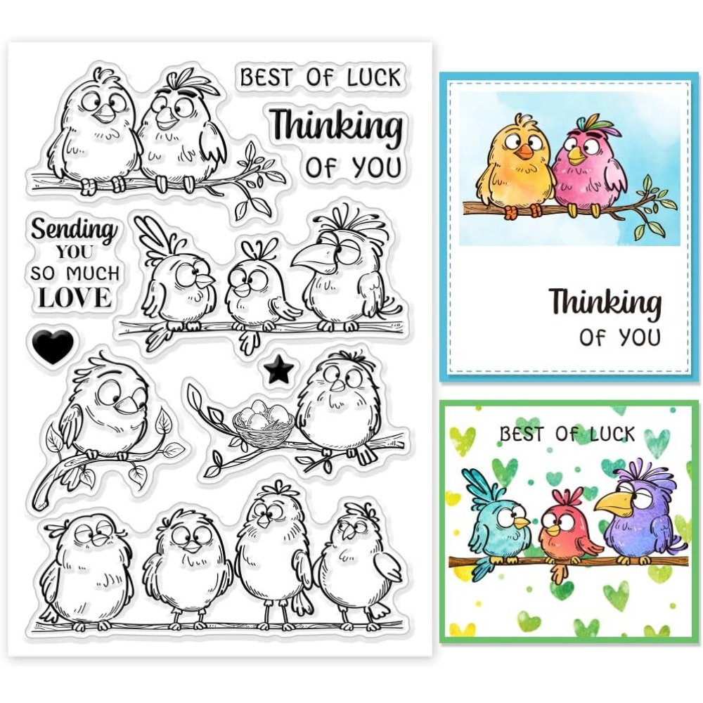 Clear Silicone Stamps For Card Making - 재미 있은 새 가지 클리어 스탬프