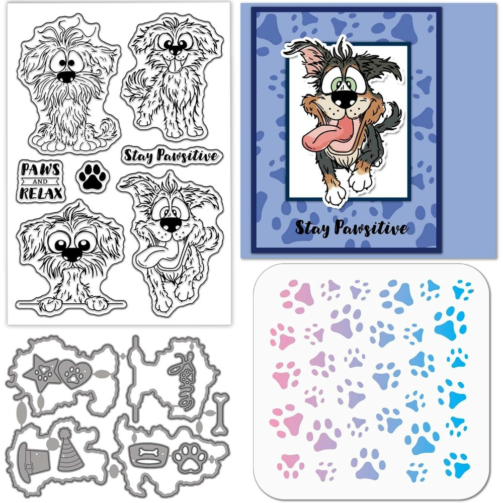 Clear Silicone Stamps For Card Making - 코믹 도그 클리어 실리콘 스탬프 메탈