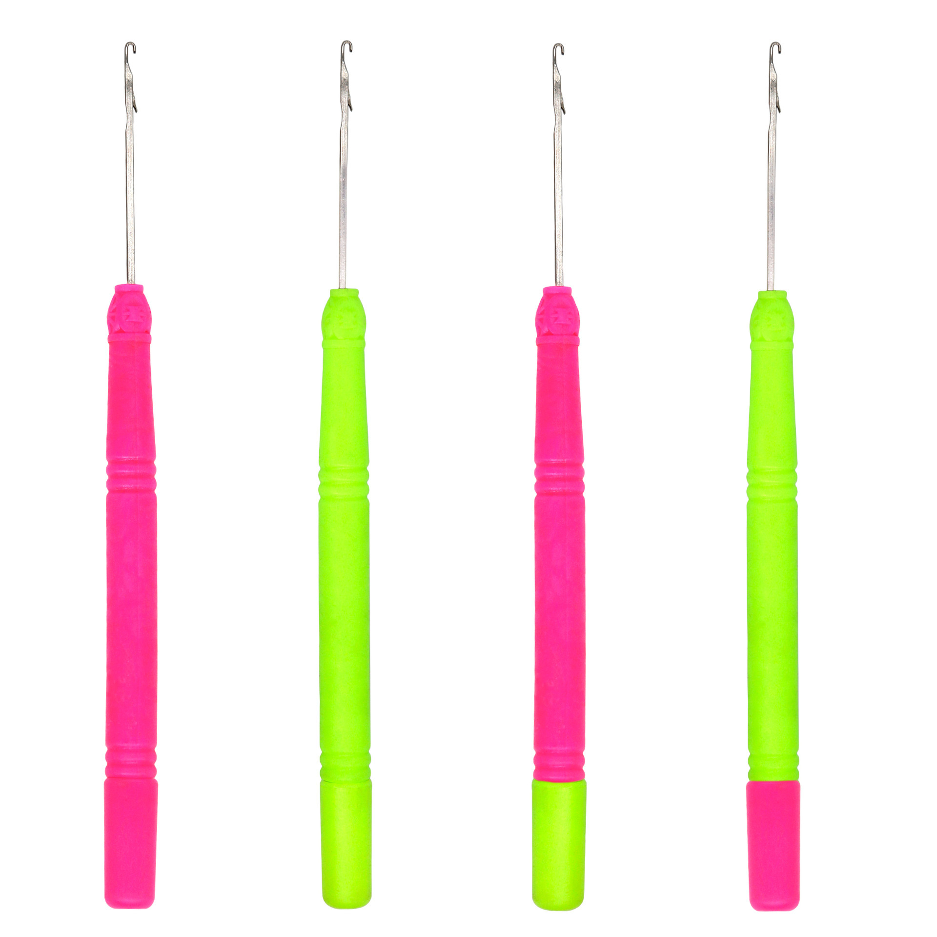 Wooden Crochet Hooks Ergonomic Handle - 드레드락 땋기용 코바늘 핑크 플라스틱 손잡이