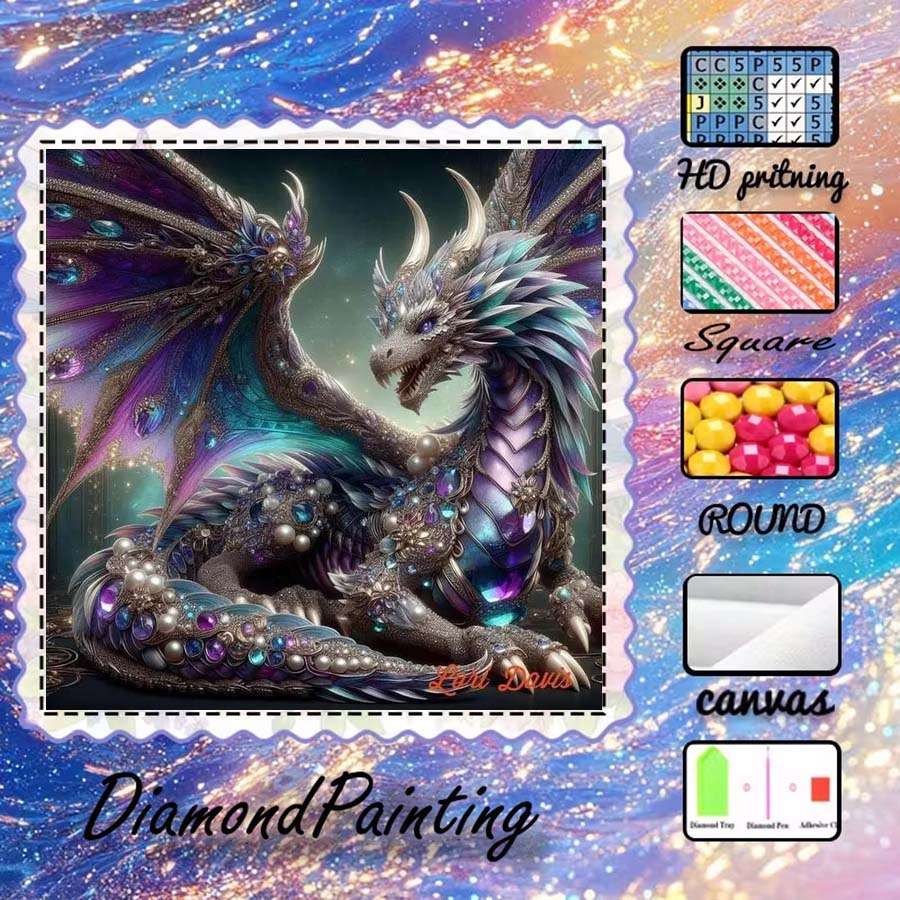 5D Diamond Painting Kit Full Drill - 1개 5D DIY 플로킹 천, 특수