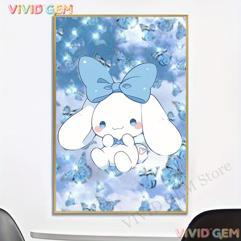 5D Diamond Painting Kit Full Drill - VIVID GEM 산리오 블루 클라우드 시나모롤