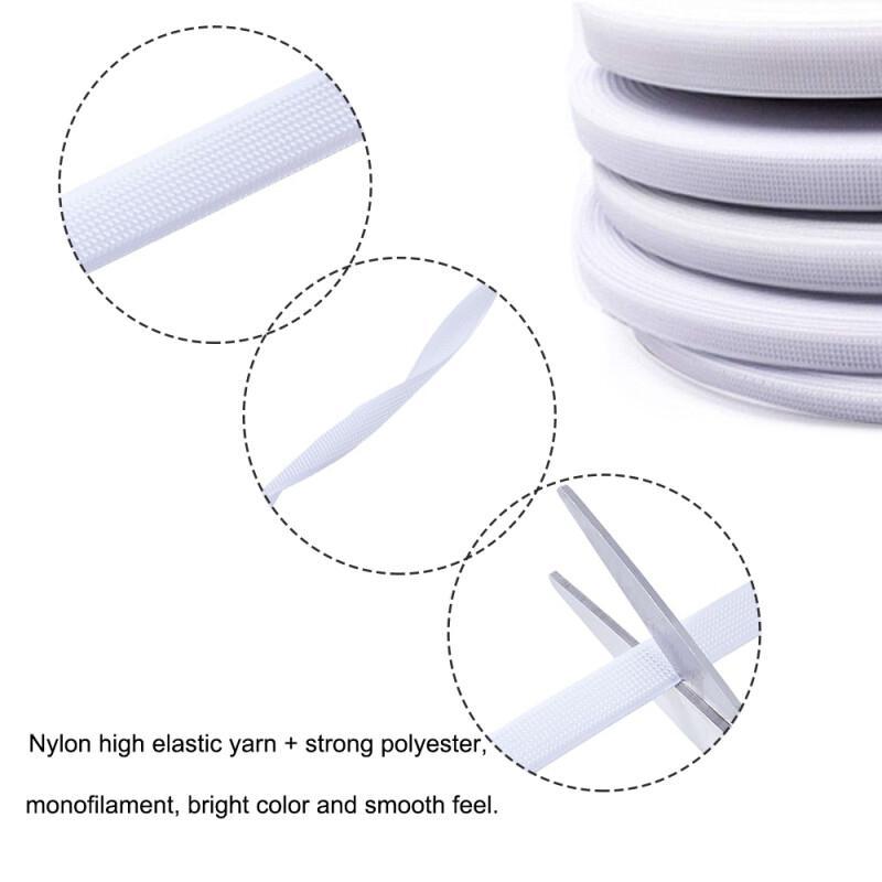 Sewing - 0.3-1.5CM 화이트 폴리에스터 플라스틱 본닝 5M
