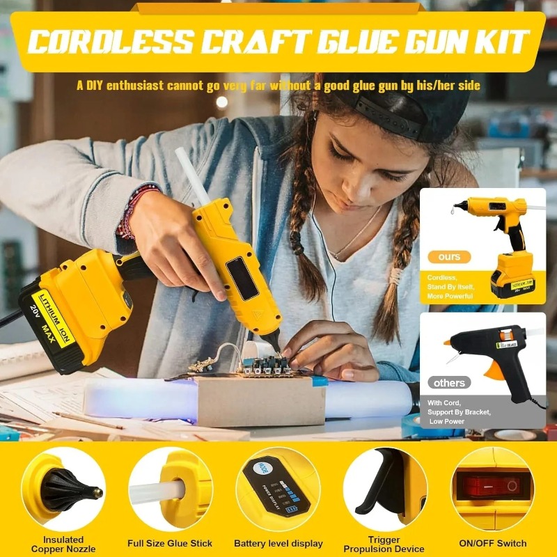 오리지널 무선 전기 핸드헬드 글루건 수리 DIY 도구  - Hot Melt Glue Gun Cordless 리뷰 및 가격