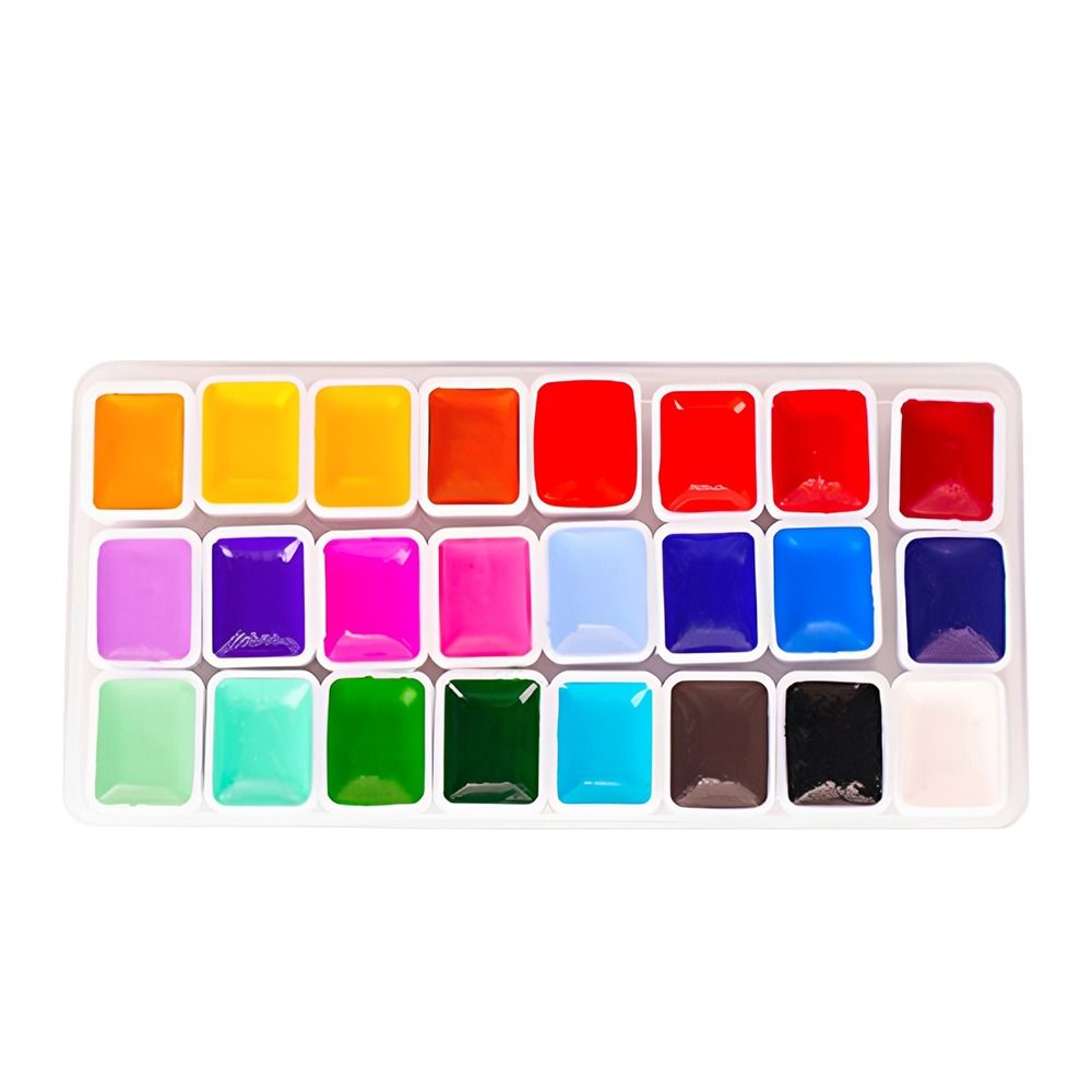 24색 수채화 물감 세트 각 색상 1ml 플라스틱 아쿠 - Watercolor Paint Set Solid Pigment 리뷰 및 가격