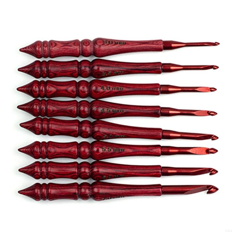 8Pcs 나무 손잡이 크로셰 뜨개질 후크 크로셰 뜨개질 - Wooden Crochet Hooks Ergonomic Handle 리뷰 및 가격