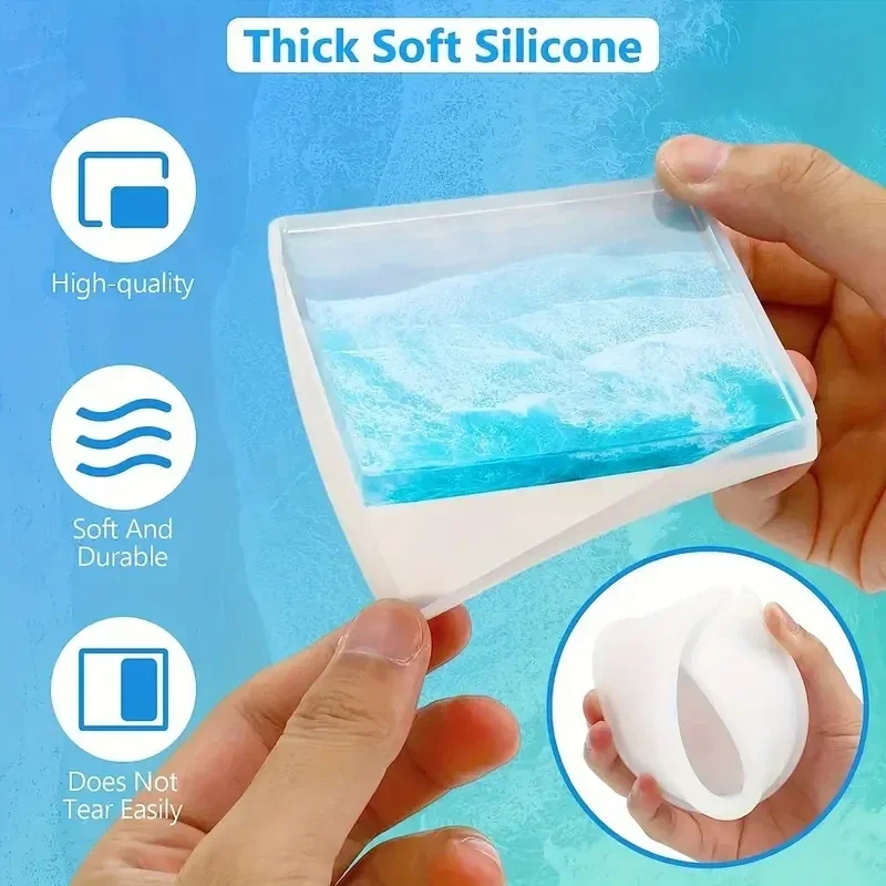 5개/세트 DIY 에폭시 레진 컵 코스터 제작용 실리콘 - Silicone Epoxy Resin Molds Set 리뷰 및 가격