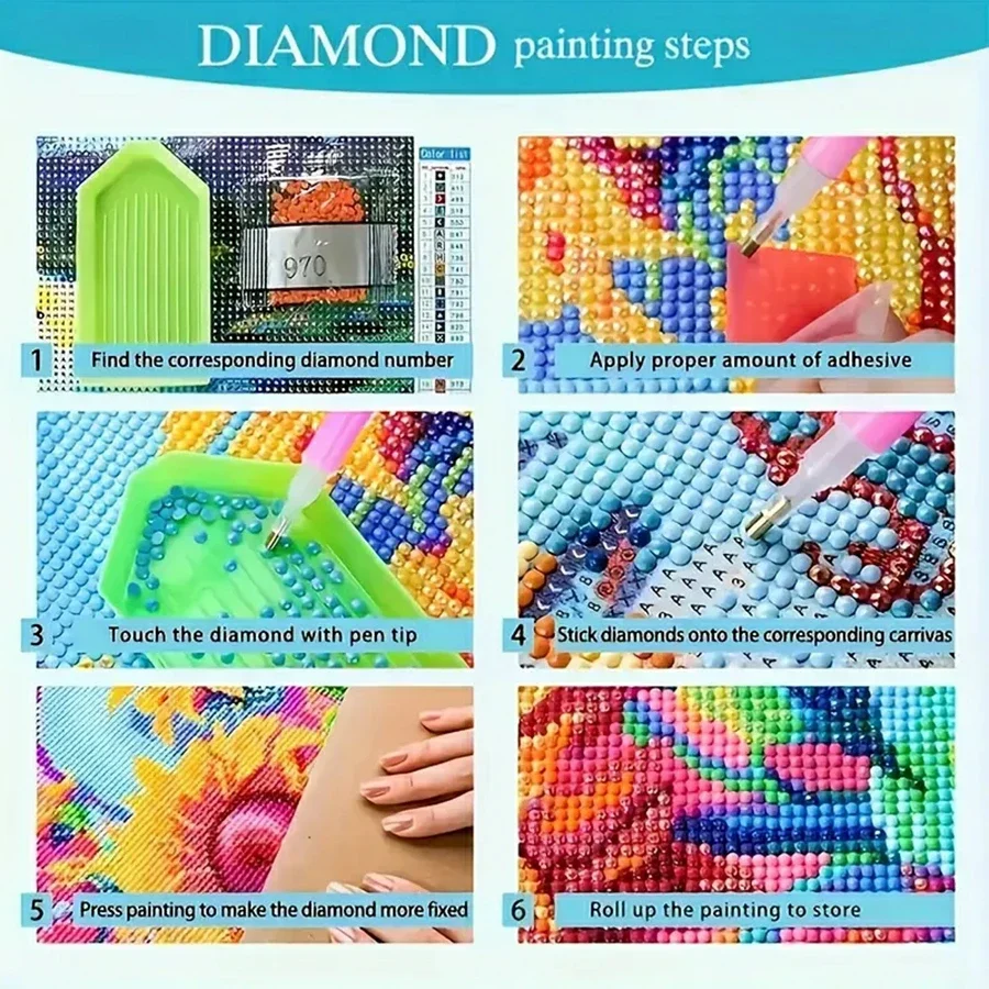 만화 행복한 노부부 5D 풀 라운드 다이아몬드 페인팅  - 5D Diamond Painting Kit Full Drill 리뷰 및 가격