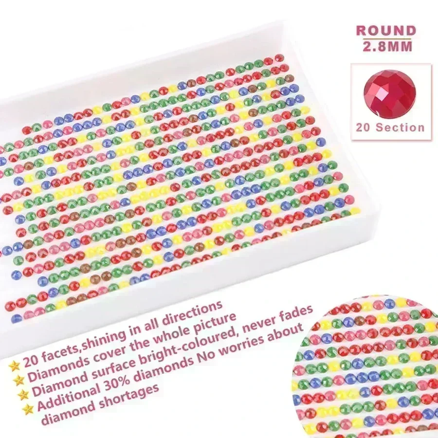 만화 행복한 노부부 5D 풀 라운드 다이아몬드 페인팅  - 5D Diamond Painting Kit Full Drill 리뷰 및 가격