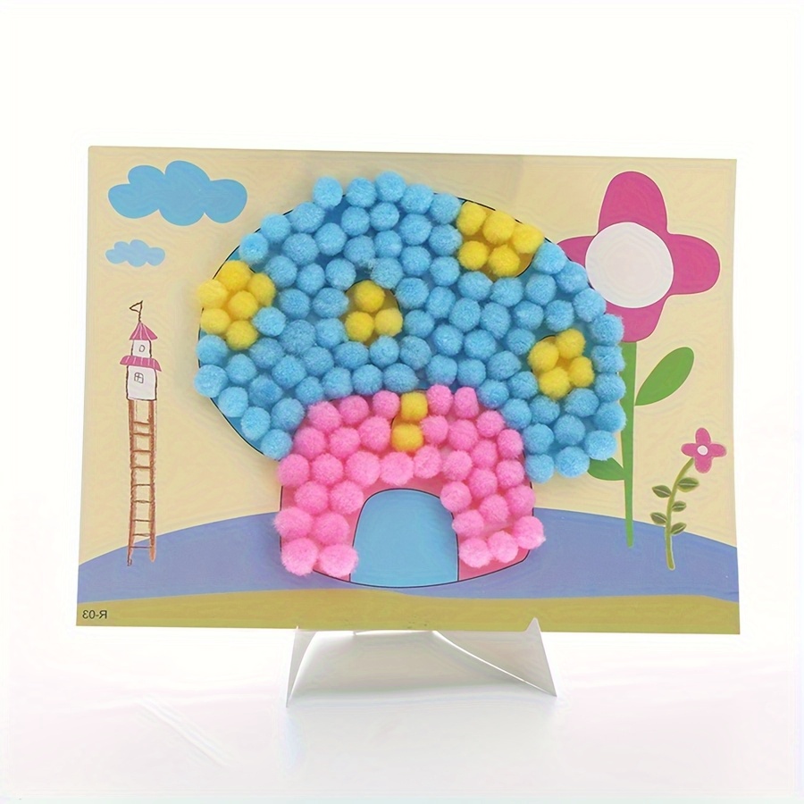 2pcs 16x21cm 다채로운 Pom-Pom 그림 동 - Painting Supplies 리뷰 및 가격
