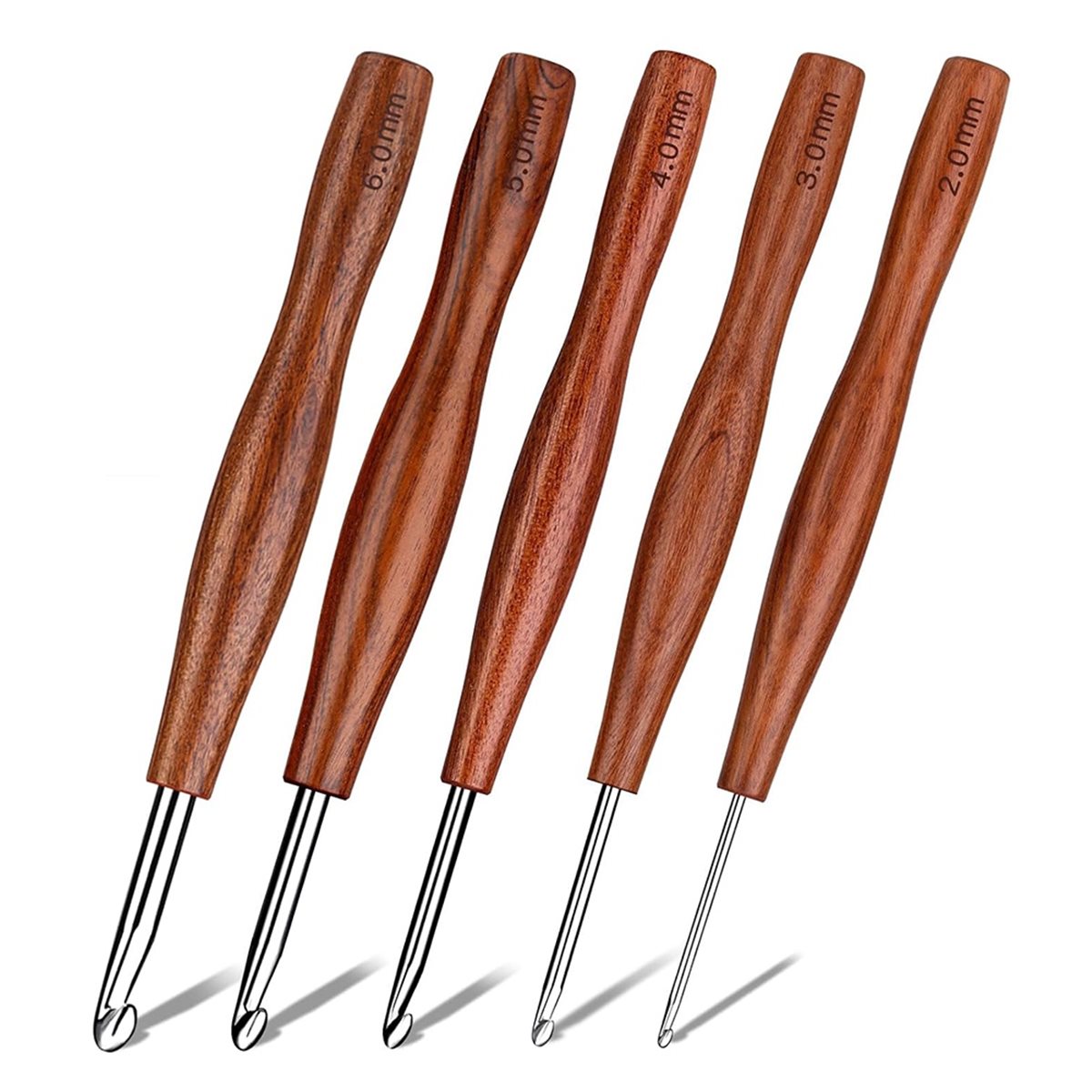 AT16 5개 크로셰 바늘, 관절염이 있는 손을 위한  - Wooden Crochet Hooks Ergonomic Handle 리뷰 및 가격