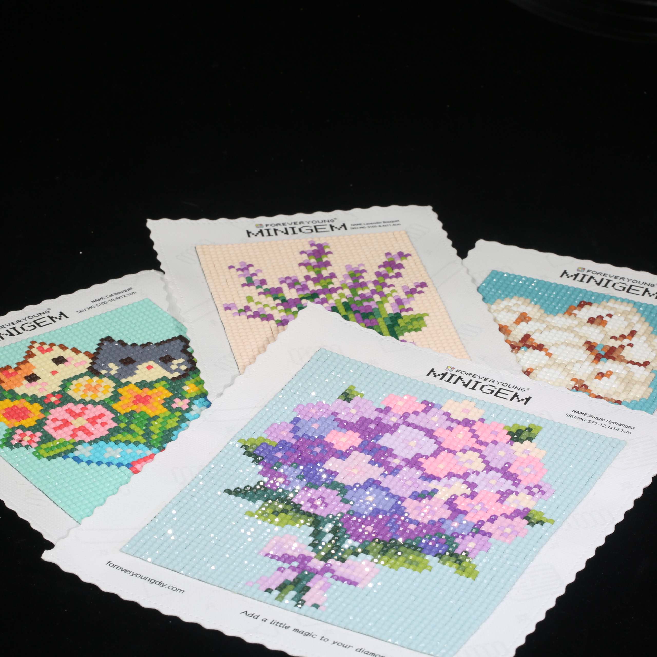 미니젬 ®   보라색 수국 5D 다이아몬드 페인팅 키트 - 5D Diamond Painting Kit Full Drill 리뷰 및 가격