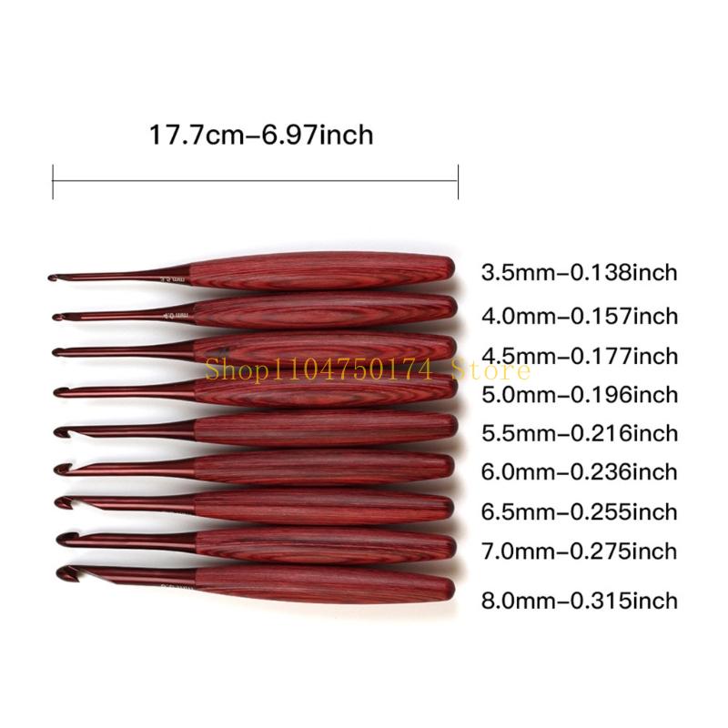 스웨터 스카프 가방에 대 한 9Pcs 나무 손잡이 알루 - Wooden Crochet Hooks Ergonomic Handle 리뷰 및 가격