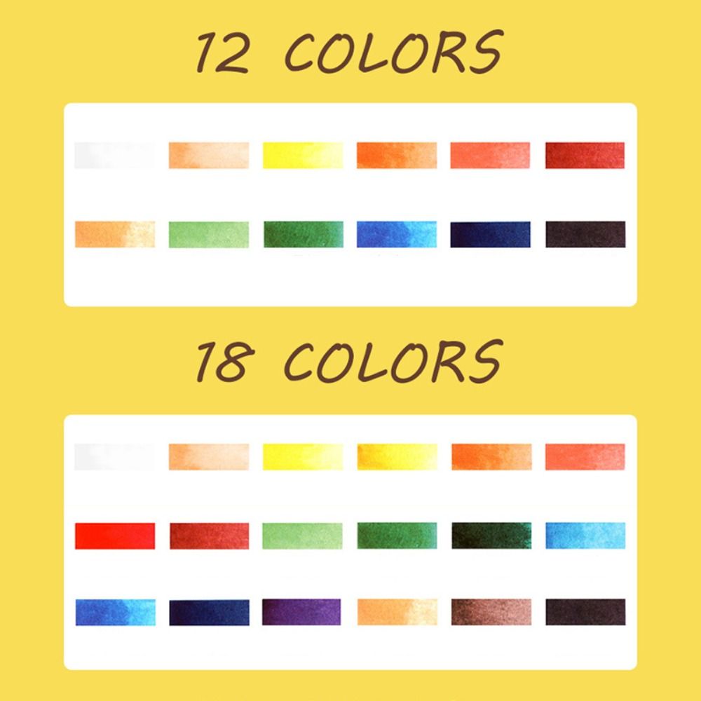 전문가용 수채화 물붓펜 세트 12/18/24/36/48 - Watercolor Paint Set Solid Pigment 리뷰 및 가격