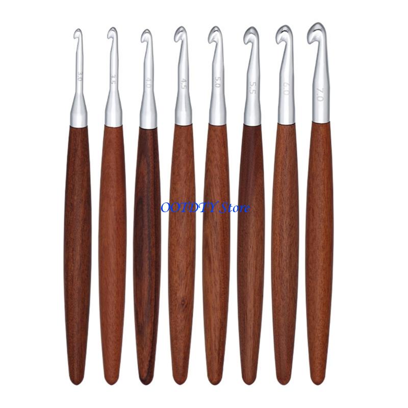 367A 8Pcs 인체 공학적 나무 그립 크로 셰 뜨개 - Wooden Crochet Hooks Ergonomic Handle 리뷰 및 가격