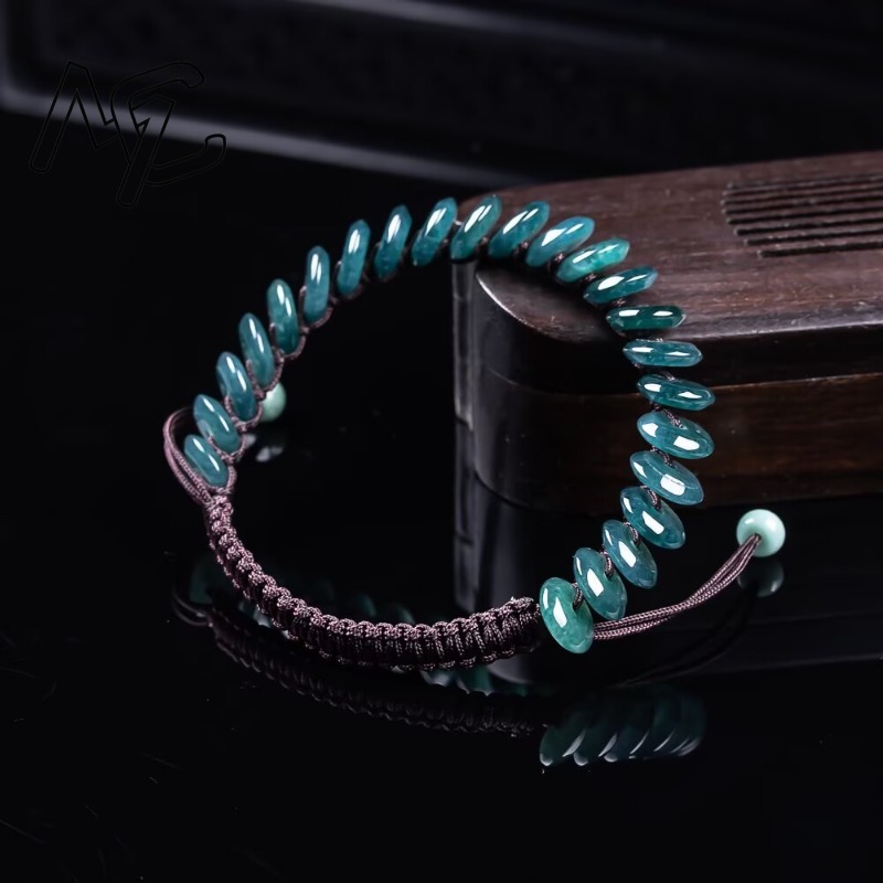 천연 진짜 에메랄드 블루 워터 아바커스 비즈 팔찌 미얀 - Beading 리뷰 및 가격