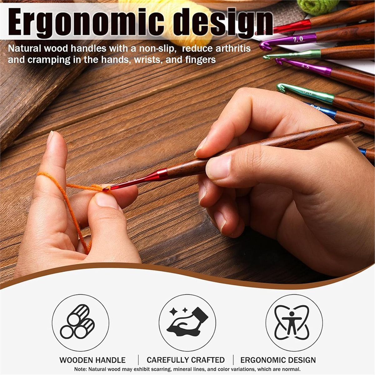 2026년형 새로운 코바늘 세트, 관절염이 있는 손을  - Wooden Crochet Hooks Ergonomic Handle 리뷰 및 가격