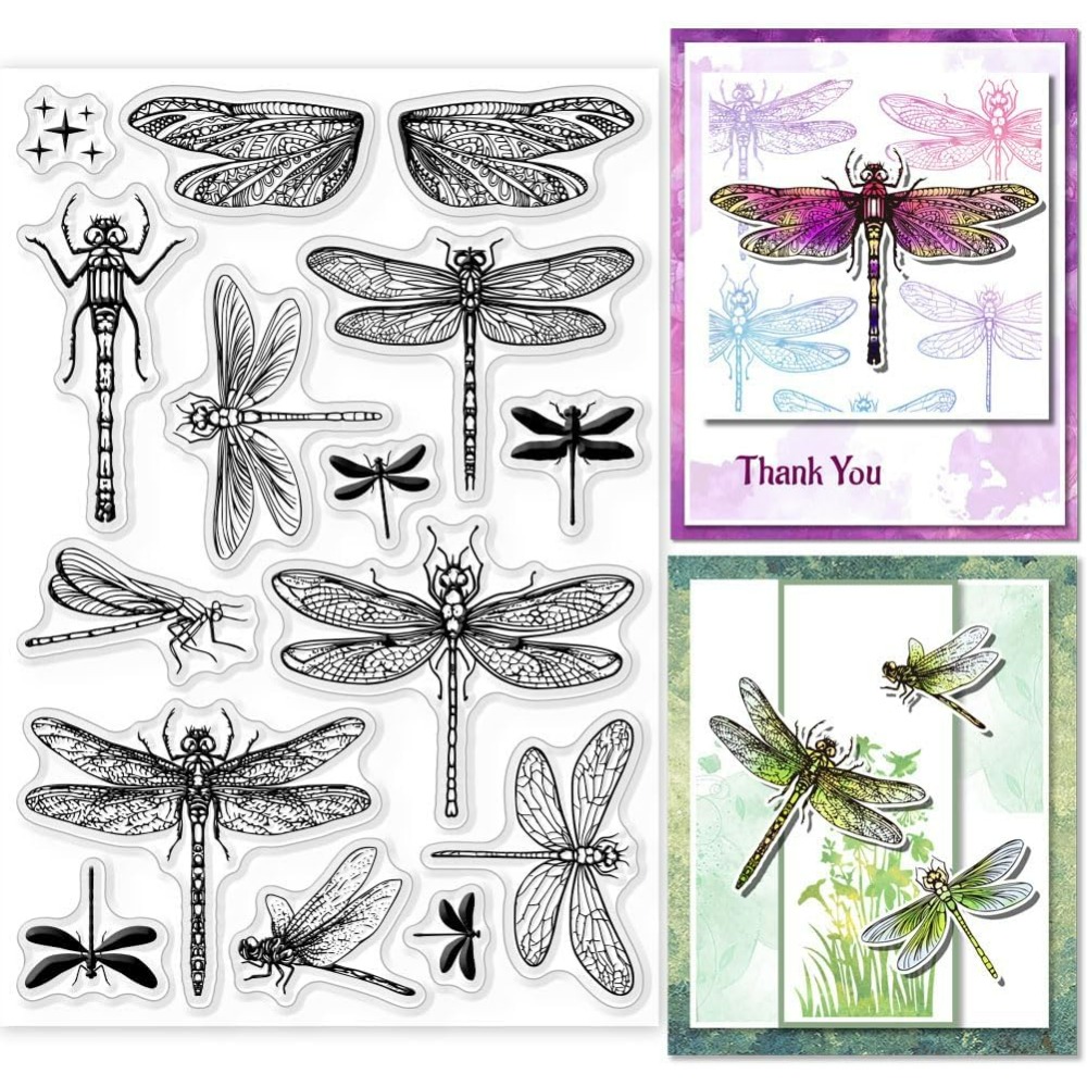DIY Scrapbooking을위한 잠자리 클리어 스탬 - Clear Silicone Stamps For Card Making 리뷰 및 가격