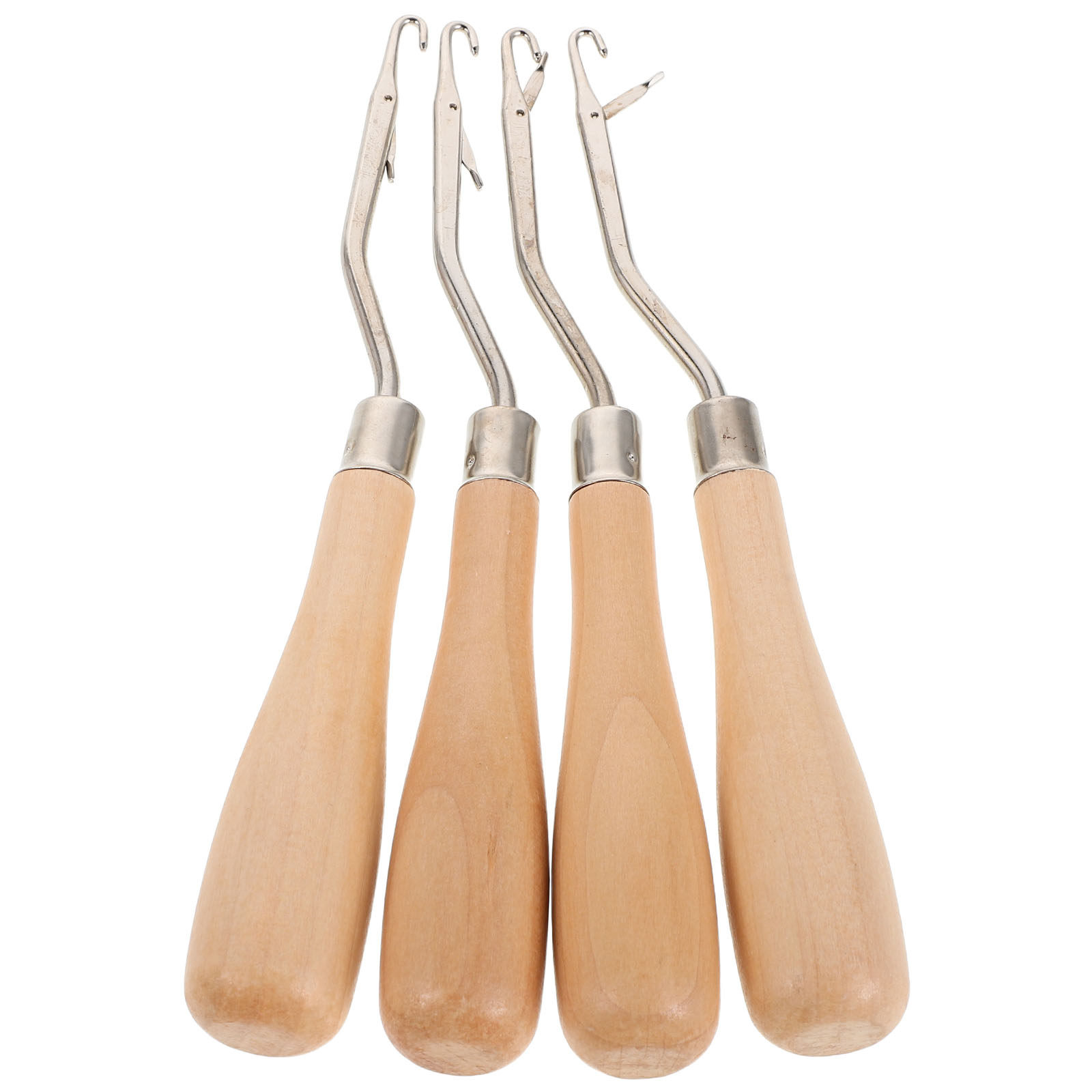 4개입 크로셰 훅 인체공학적 나무 손잡이 래치 훅 바늘 - Wooden Crochet Hooks Ergonomic Handle 리뷰 및 가격