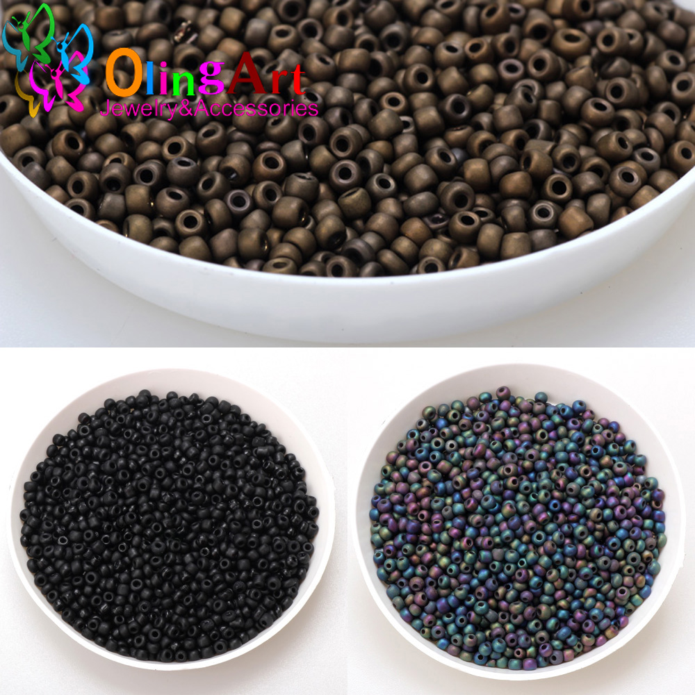 2mm 3mm 4mm 도금 매트 컬러 크리스탈 유리 씨 - Glass Seed Beads 2Mm Jewelry Making 리뷰 및 가격