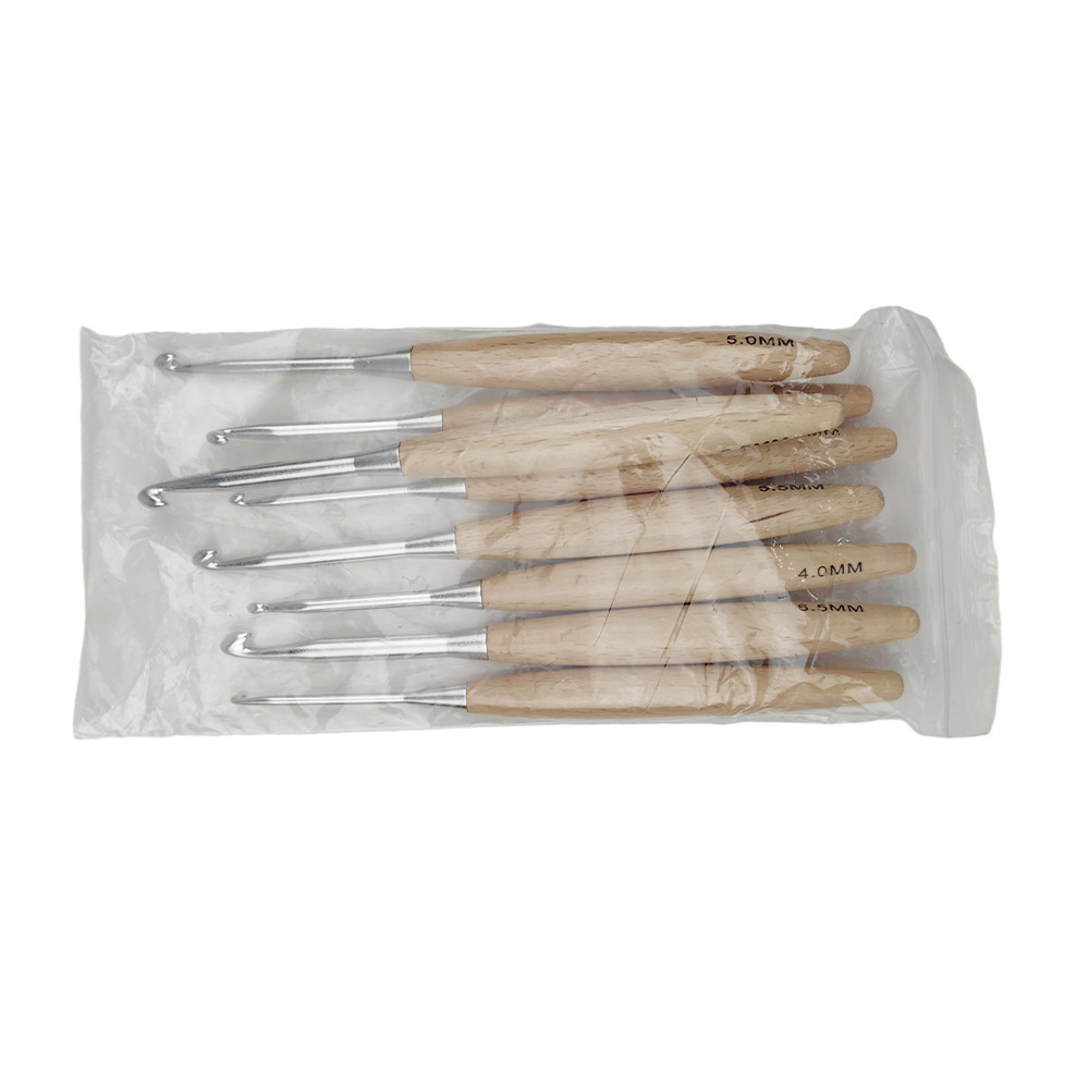 8Pcs 나무 크로 셰 뜨개질 후크 16.5cm 3.0 - Wooden Crochet Hooks Ergonomic Handle 리뷰 및 가격