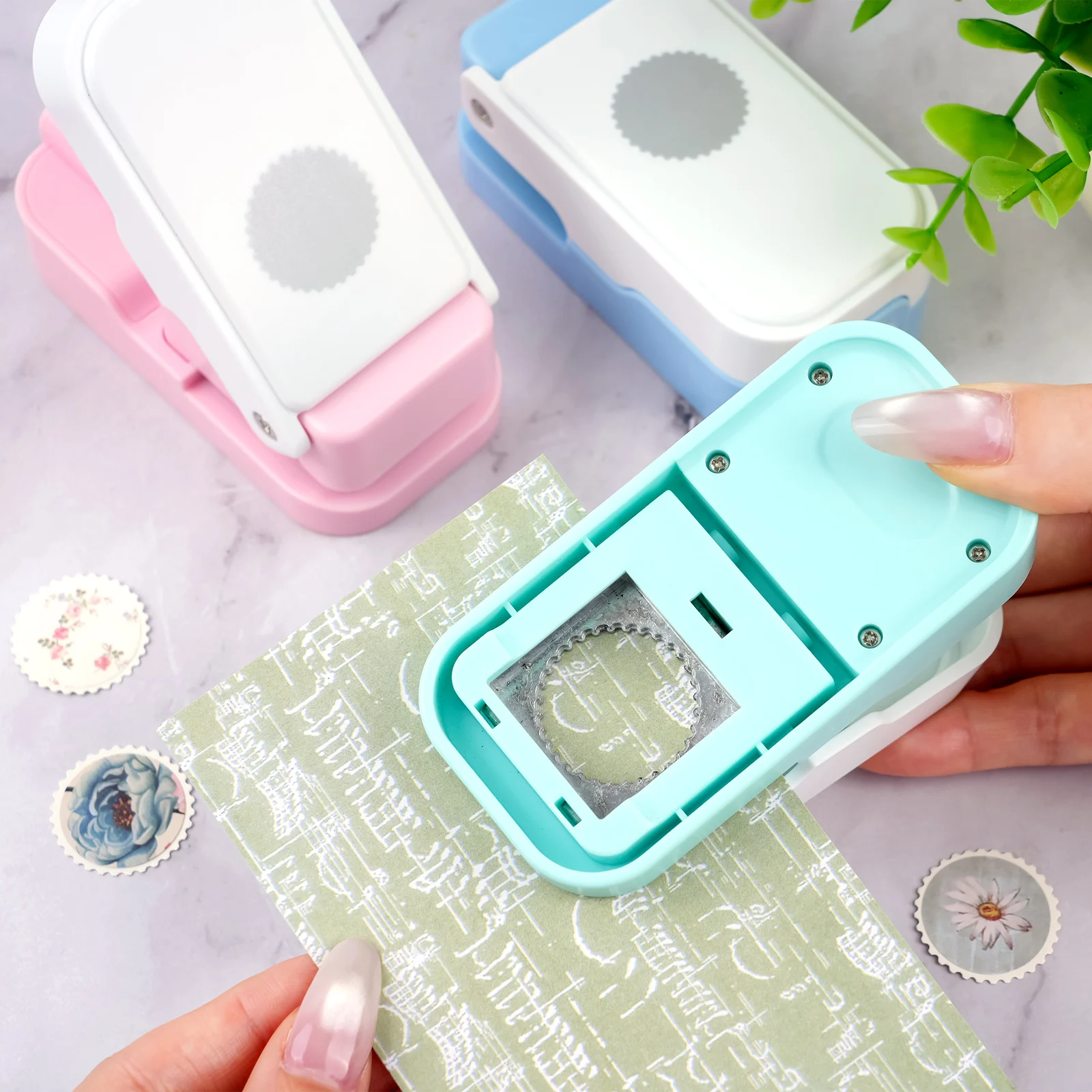 레이어링 우표 원형 페이퍼 펀치 (정크 저널 및 스크랩 - Scrapbooking 리뷰 및 가격