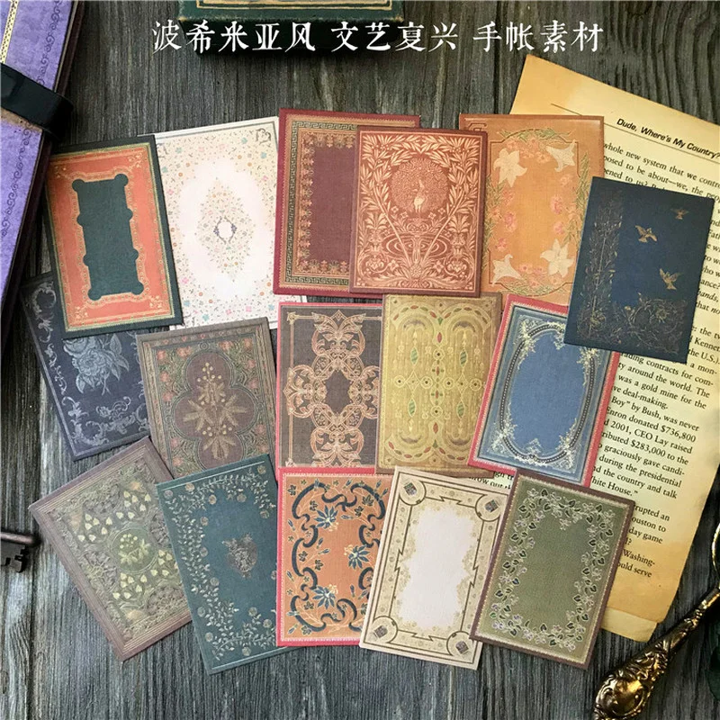 16개 빈티지 보헤미안 카드스토크 정크 저널 에페메라  - Vintage Junk Journal Scrapbooking Paper 리뷰 및 가격