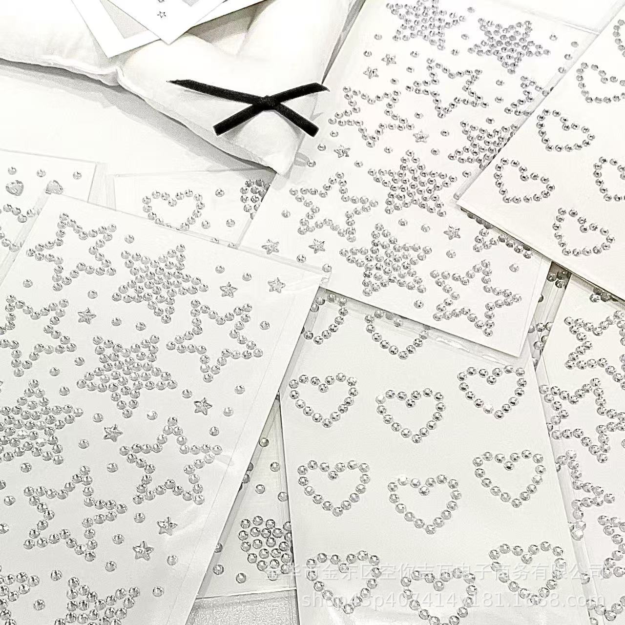 실버 스타 하트 모양 라인스톤 스티커 플랫백 젬스 DI - Scrapbooking 리뷰 및 가격