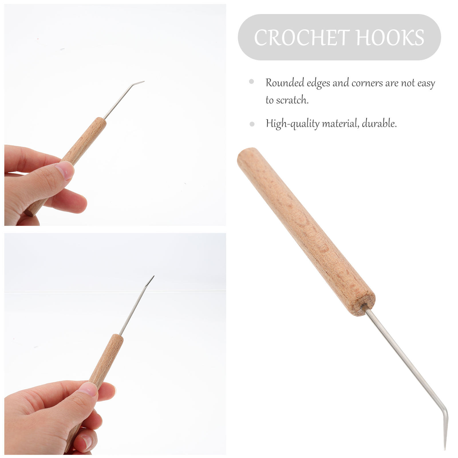 1개입 고급스러운 나무 손잡이 코바늘, 인체공학적 디자 - Wooden Crochet Hooks Ergonomic Handle 리뷰 및 가격