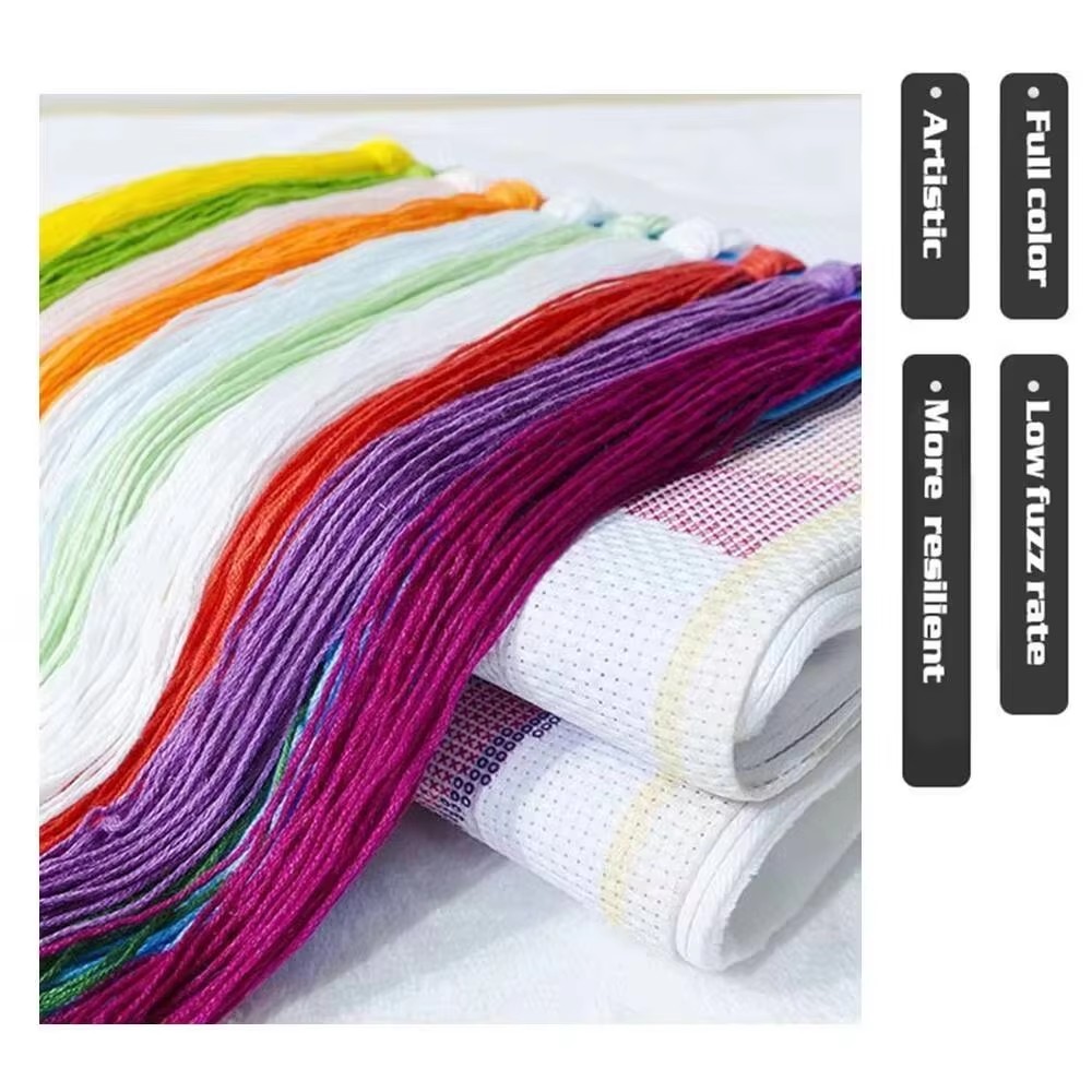 사진 맞춤 자수 키트 11CT 면사 DIY 캔버스 프린 - Cotton Embroidery Thread Skeins 리뷰 및 가격