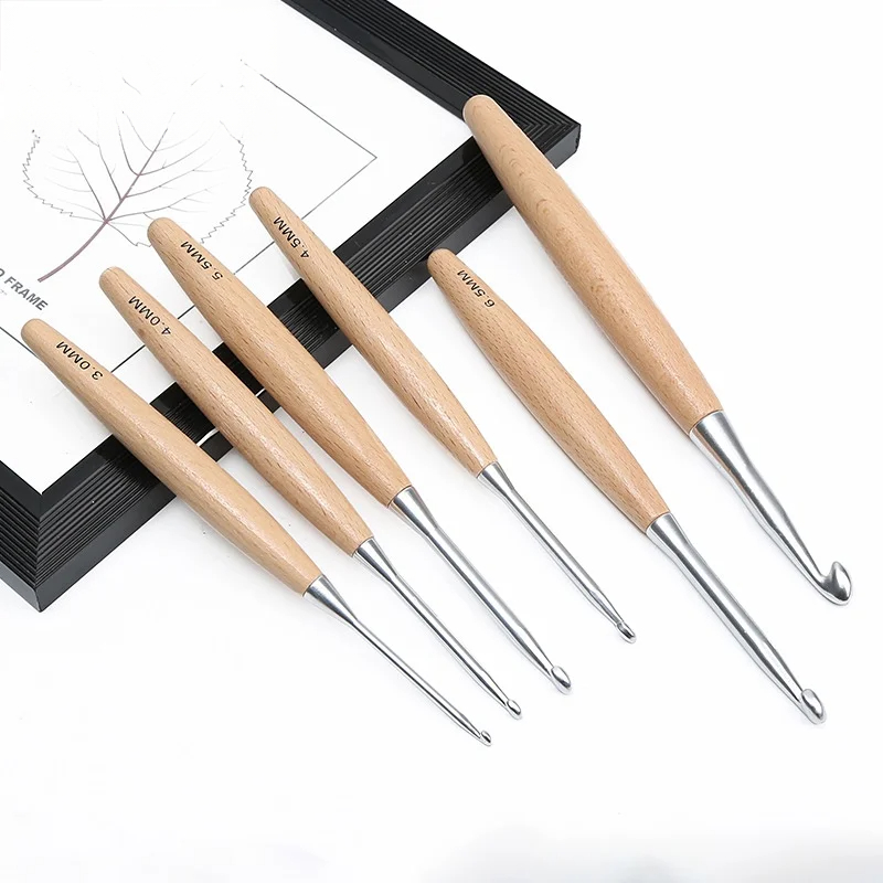 1/11개 나무 손잡이 코바늘 3.0-12.0mm 인체 - Wooden Crochet Hooks Ergonomic Handle 리뷰 및 가격