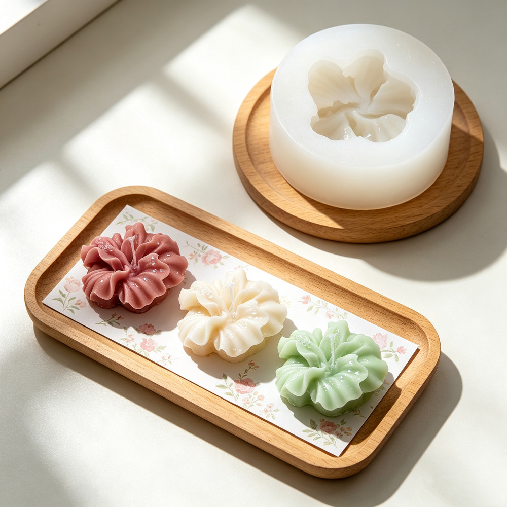 2pcs 히비스커스 꽃 양초 금형, 폴리머 클레이 양초 - Silicone Epoxy Resin Molds Set 리뷰 및 가격